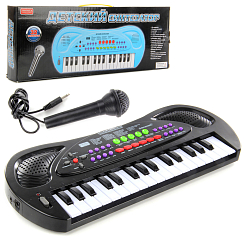 Синтезатор электронный на бат., 32 клавиши, микрофон, 44*17*5см