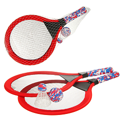 Н-р ракеток с воланч. и мячиком в сетке 49*28см