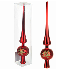 Наконечник на елку 29 см, цвет красный, 1 шт/ПВХ кор