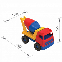 Арт.431303 Бетономешалка "Медвежонок" 18х13,5х28см