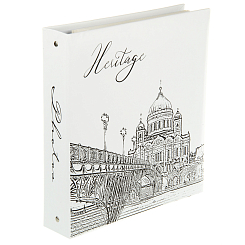 Фотоальбом 50 "магнитных"листов 23X28см, пер-т 3-кольца