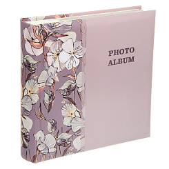 Фотоальбом 200ф 10X15см, бум.карм.с мемо, книжн. пер-т