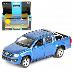 Машина металлическая 1:46 Volkswagen Amarok. Дв.Откр., цв.син., инерц.