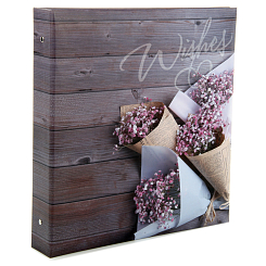 Фотоальбом 400ф 10X15см, ПП карм., пер-т 3-кольца