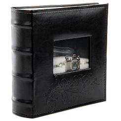 Фотоальбом 300ф 10X15см, бум.карм.с мемо, книжн. пер-т, 2ф на стр.