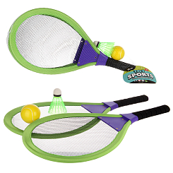 Н-р ракеток с воланч. и мячиком в сетке 52*25см