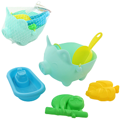 Песочный набор "Свинка",5 предм., сетка