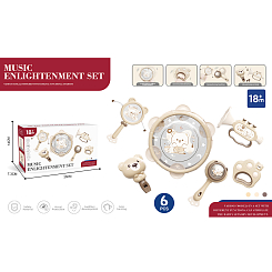 Набор музыкальных инструментов "Медвежонок" беж. 6 шт, в кор.