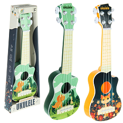Гитара игрушечная "Котик / Дино" 46-16-6 см, в ассорт, в кор.