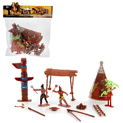 Набор солдатиков-индейцев Дикий запад,20,5х23х5,пакет