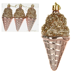 Н-р елочных украшений "Мороженое" 12см, 3шт