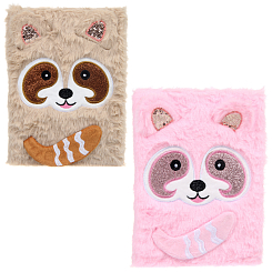 Блокнот "Енотик" (пушистый) А5, 80 л., в асс.