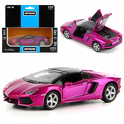 Машина металлическая   Lamborghini Aventador LP700-4 Roadster 1:32, звук/свет, двери и багажник откр.,инерц