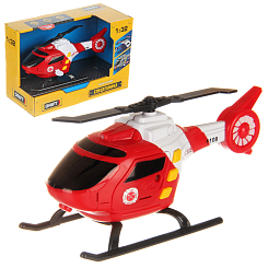 Вертолет Пожарная охрана 1:32, со св. и зв., красн., в кор.