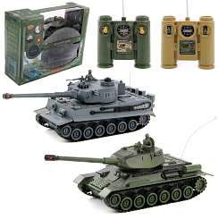 Танковый бой на р/у масштаб 1:24, свет/звук
