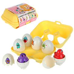 Игрушка развивающая Сортер Настроение  (6 шт), картон, 16,7-12-7 см