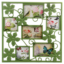 Мультирамка 10х15см + 10х10см зеленая ветка