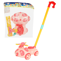 Каталка на палке "Панда",в ассорт, свет, пакет