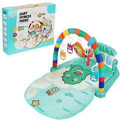 Развивающий коврик детский "Дракончик" звук, 1 дуга, 5 игрушек, в кор, 38-30-8 см