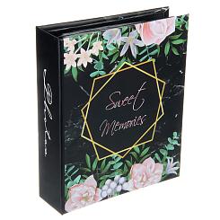 Фотоальбом 200ф 10X15см, ПП карм., черные страницы