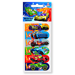 Арт.88709 Закладки магнитные пластиковые 6шт "Hot Wheels", ассорти, в блистере