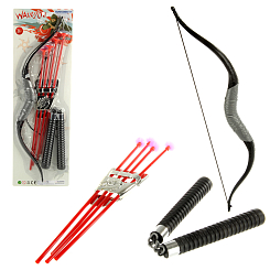 Набор оружия: лук,  стрелы, нунчаки. 15х58х3 см