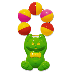 Арт.01539 Погремушка "Акробатик",п/п пакет,карт.ручка