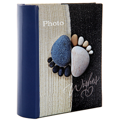 Фотоальбом 100ф 10X15см, бум.карм.с мемо, книжн. пер-т