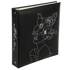 Фотоальбом 50 "магнитных"листов 23X28см, пер-т 3-кольца