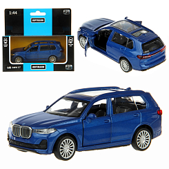 Машина металлическая 1:44 BMW X7 двери откр., цв. синий, инерция