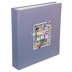 Фотоальбом 400ф 10X15см, ПП карм., пер-т 3-кольца