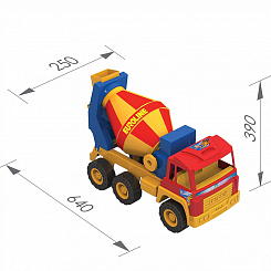 Арт.431629 Бетономешалка "Суперстар" 39х25х64см