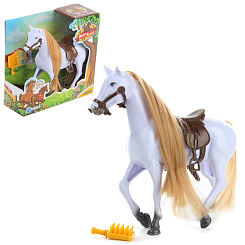 Лошадка с седлом и расчёской, 19,5х7х19, кор.