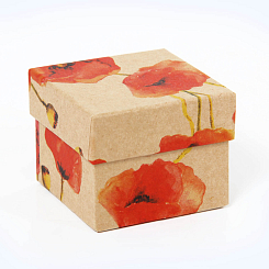 Коробка крафт 15 набор из 4 кубов мал. (6х6х5см) Маки
