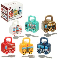 Развивающая игрушка "Машинки с замочком", кор.