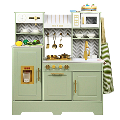 Игровой набор кухня Оливка с акс., пар, св.,зв.,вода, 30*80*91,5 см, кор.