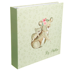 Фотоальбом 400ф 10X15см, ПП карм., пер-т 3-кольца