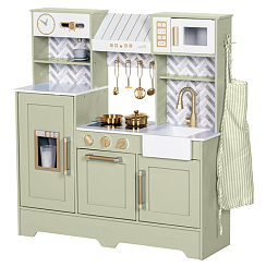 Игровой набор кухня Оливка с акс., пар, св.,зв.,вода, 30*80*91,5 см, кор.