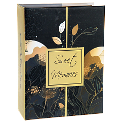 Фотоальбом 100ф 10X15см, ПП карм., черные страницы, черные страницы