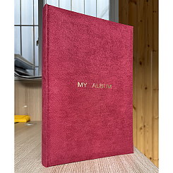 Фотоальбом 300ф 10X15см, бум.карм.с мемо, книжн. пер-т