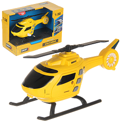 Вертолет Служба спасения 1:32, со св. и зв., желт., в кор.