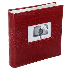 Фотоальбом Делюкс 200ф 10X15см, бум.карм.с мемо, книжн. пер-т.