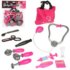 Игровой набор "Маленький доктор" с сумкой, 25х6х30 см, пакет.