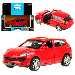 Машина металлическая 1:43 Porsche Cayenne  дв.откр., цв красн., инерц.