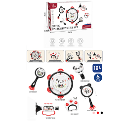 Набор музыкальных инструментов "Панда" черно-бел. 6 шт, в кор.