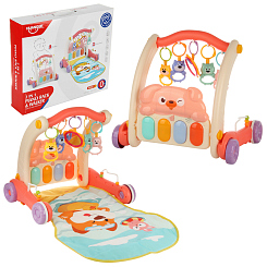 Развивающий игровой коврик, розов, на бат,43-36-9 см, в  кор.