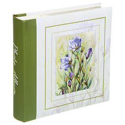 Фотоальбом 200ф 10X15см, бум.карм.с мемо, книжн. пер-т