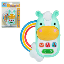 Развивающая игрушка телефон на бат. "Коровка"