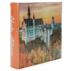 Фотоальбом 200ф 10X15см, бум.карм.с мемо, книжн. пер-т