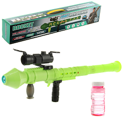 Мыльные пузыри "Выстрел" со св. и зв.,62,5х11х8,5,кор.